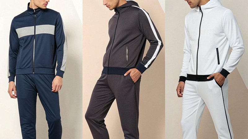 A collection of different tracksuit fabrics