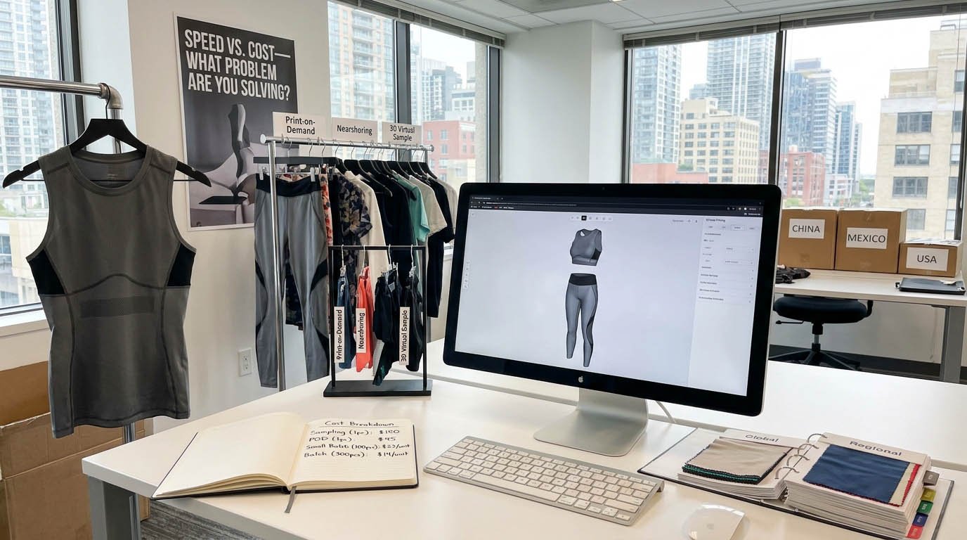 3D design on-demand production digital production activewear manufacturing