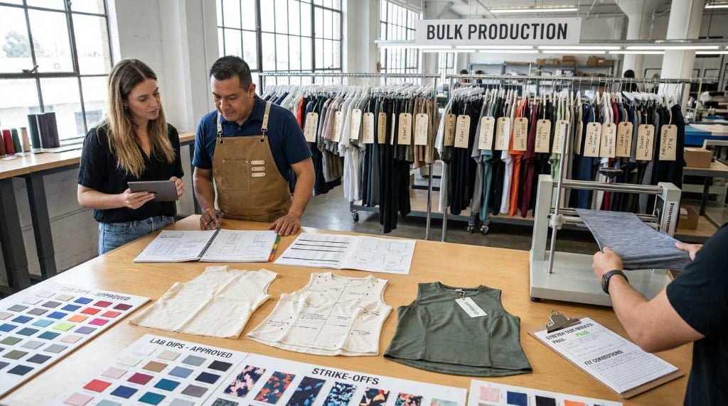 Activewear Sampling Process Explained: From Tech Pack to Bulk Production