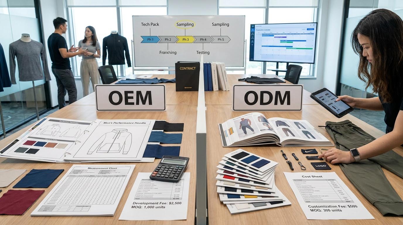 activewear sourcing strategy OEM vs ODM manufacturing approach