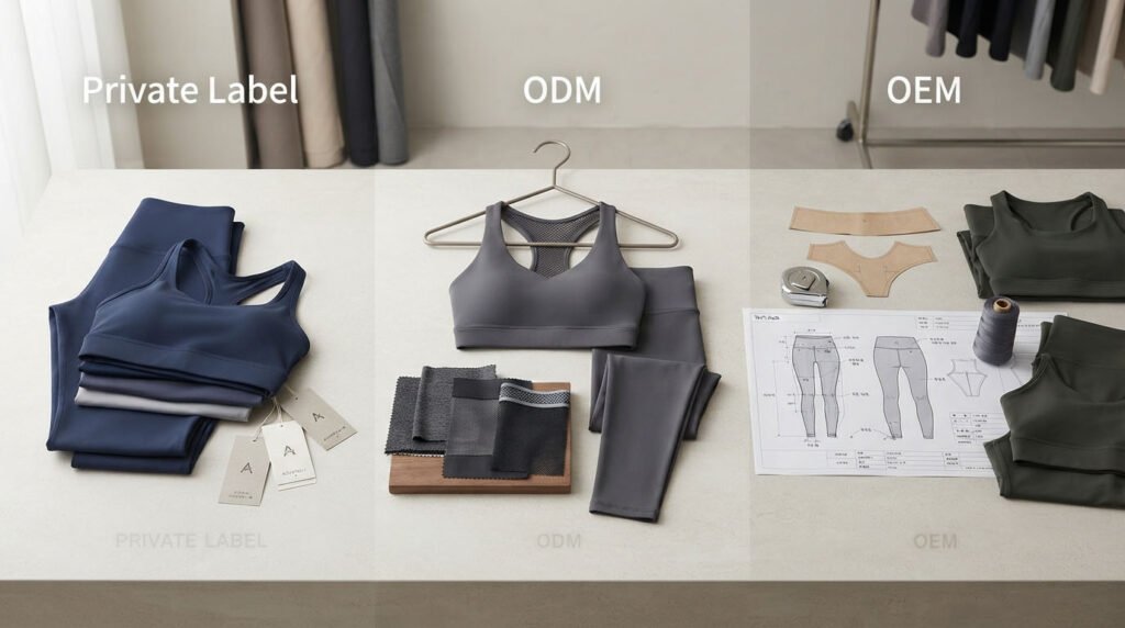 Private Label vs OEM vs ODM Activewear: Which Manufacturing Model Fits Your Brand