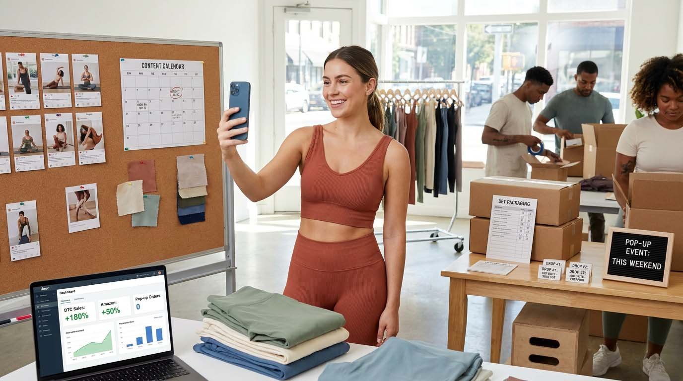 athleisure creator brands community yoga wear brand distribution strategy