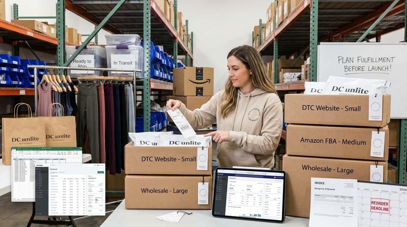brand launch sales channels activewear brand launch ecommerce fulfillment