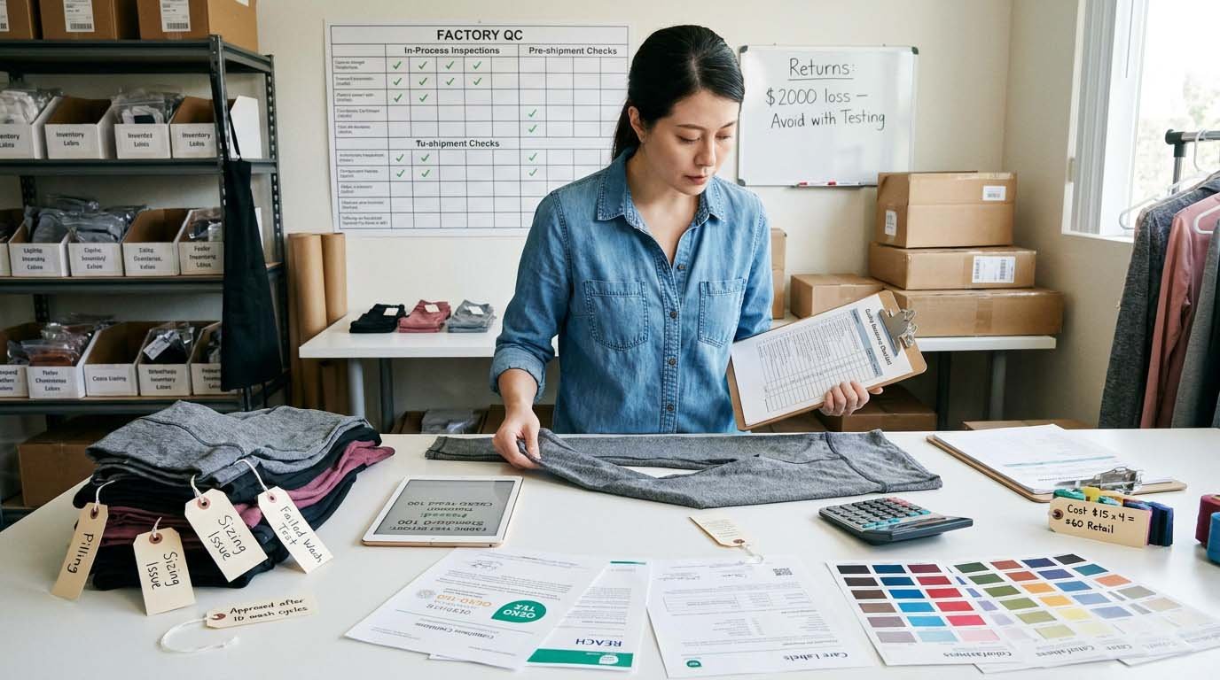 fabric testing quality assurance activewear quality control testing compliance