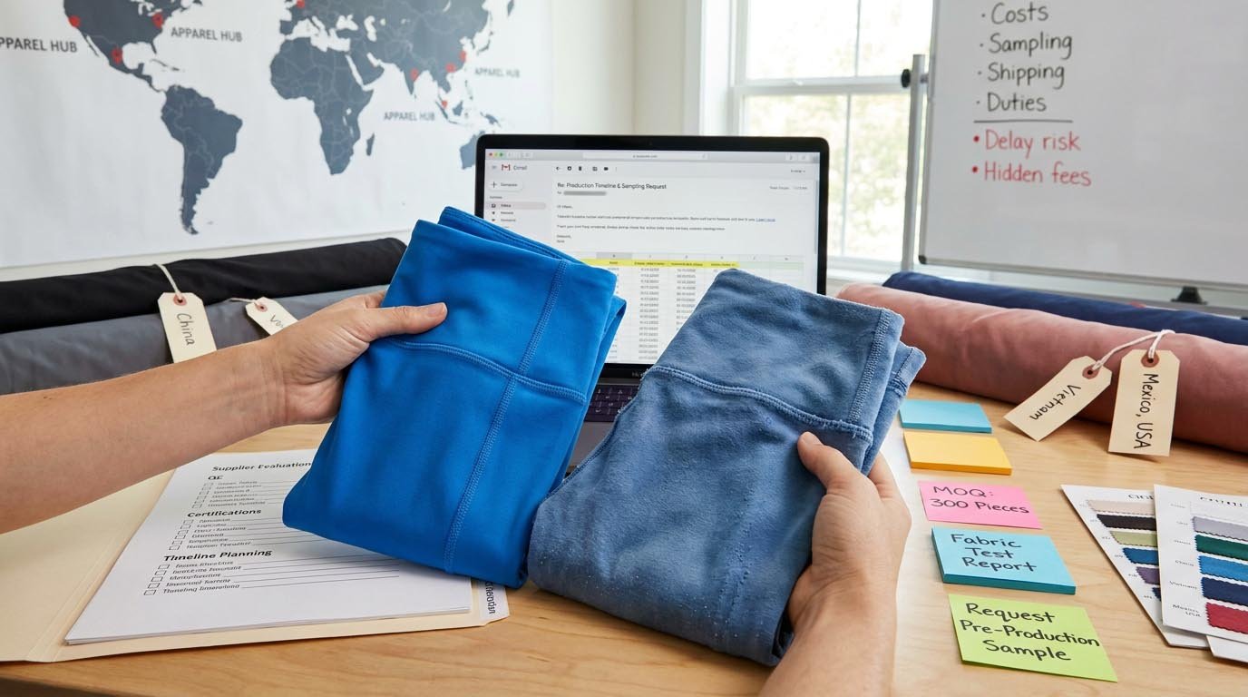 finding activewear factory moq activewear supplier sourcing manufacturer selection