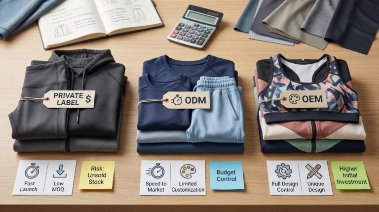 Private Label vs OEM vs ODM Activewear: Which Manufacturing Model Fits Your Brand