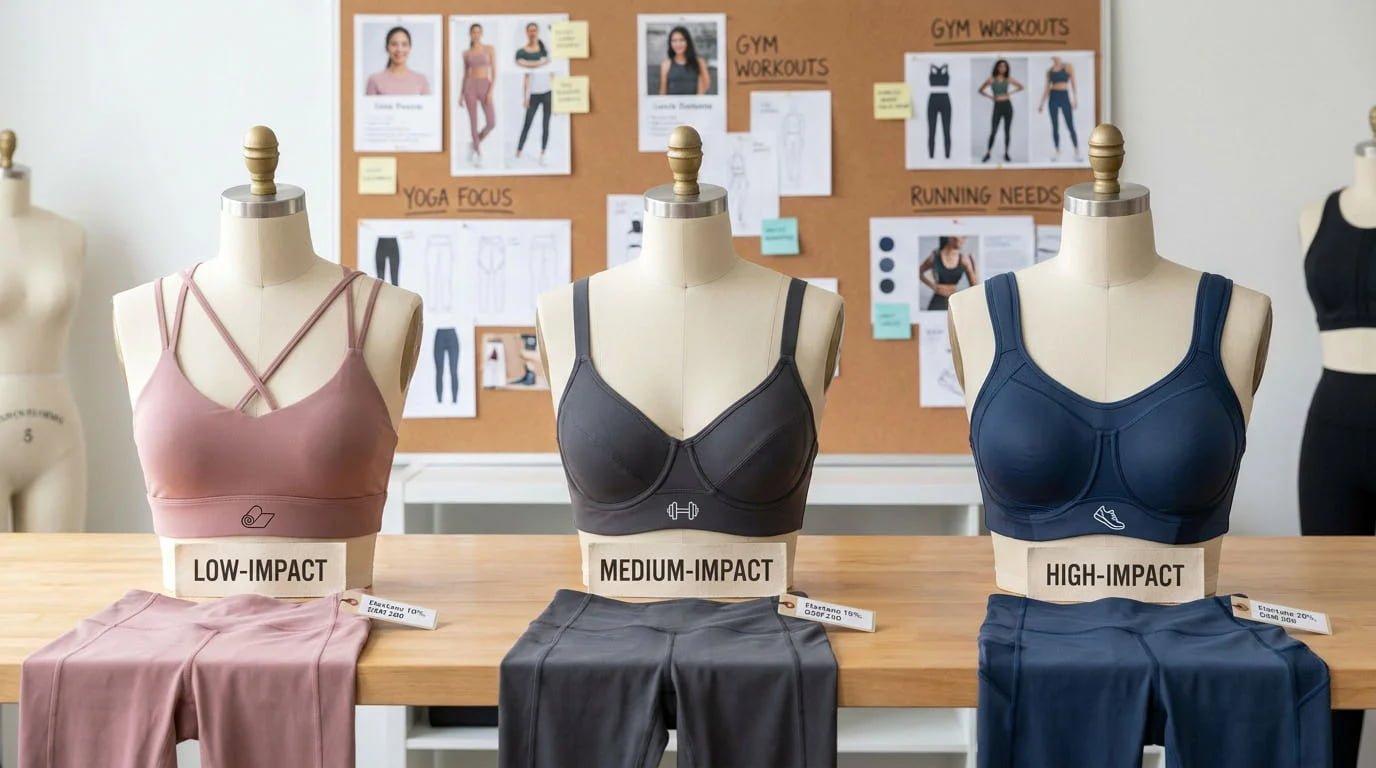 sports bra support levels