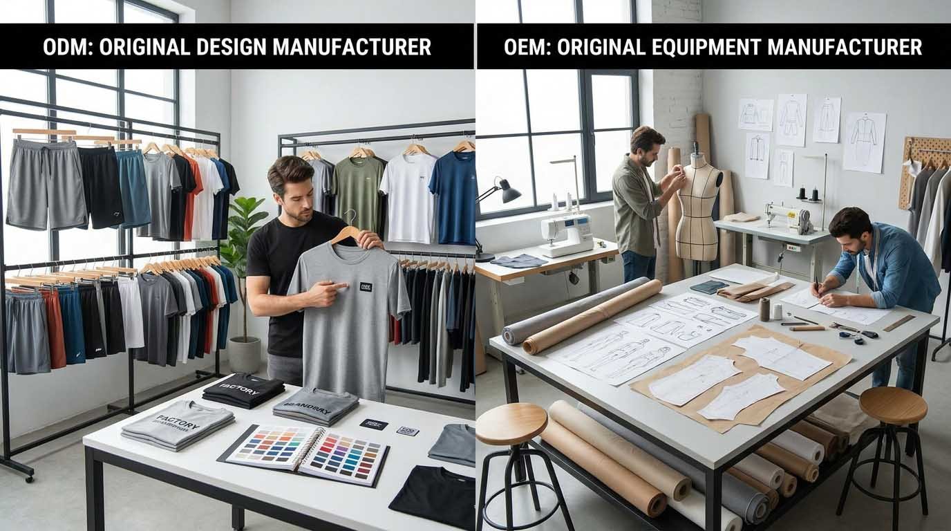 OEM vs ODM manufacturing models gym wear