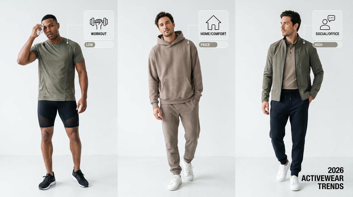 Product and fabric trends in men's activewear 2027 Performance fabric technology in men's activewear