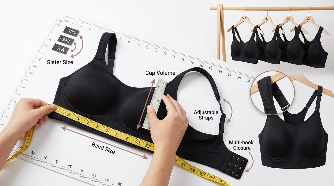 sports bra sizing guide
