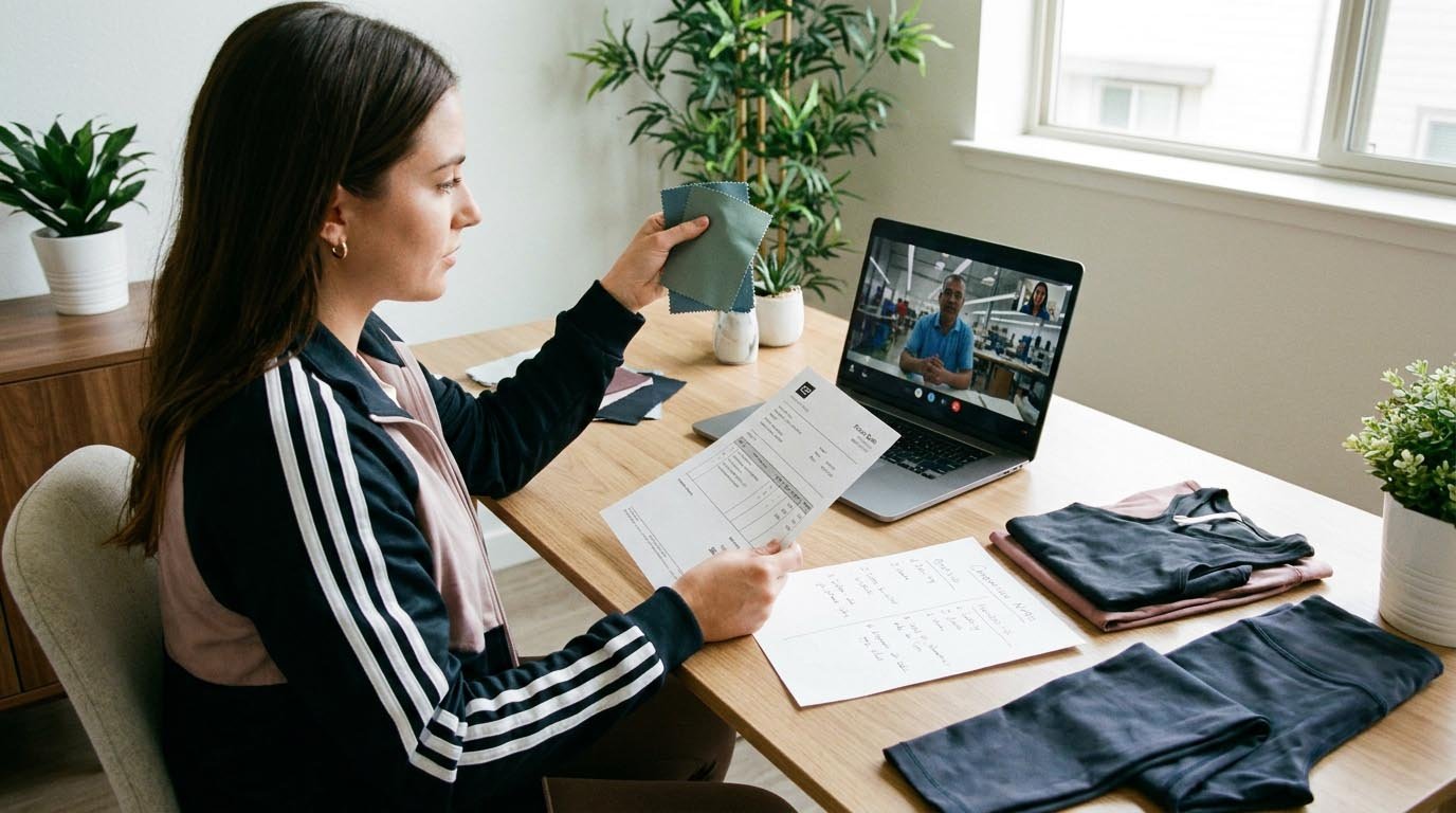 Comparing activewear manufacturers Factory communication, quote comparison, and sample review process for activewear sourcing