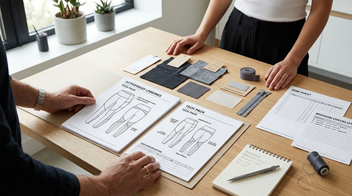 Activewear Fabric Specifications and Performance Materials Activewear fabric swatches showing interlock knit stretch recovery and performance materials