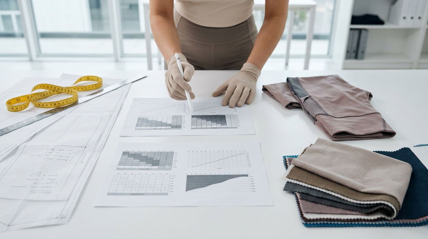 How to create an activewear size chart for a clothing collection